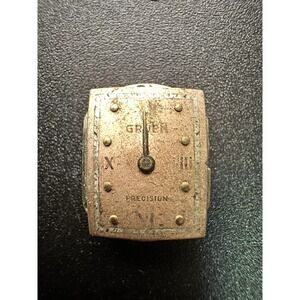 Gruen Veri-Thin Precision 17 Jewels Manual Watch Movement Dial Parts Untested